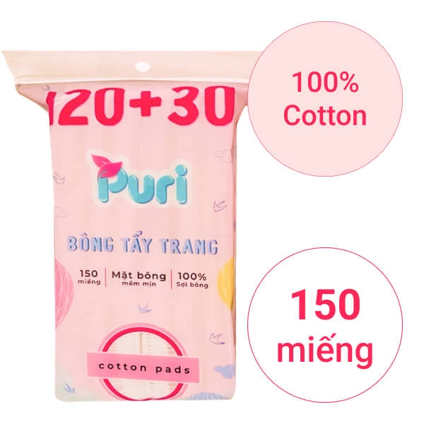 Bông tẩy trang Puri 150 miếng