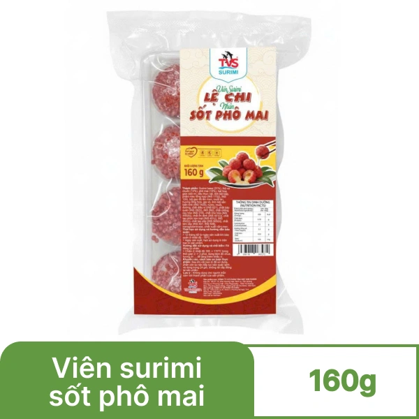 Viên surimi nhân phô mai Tân Việt Sin gói 160g