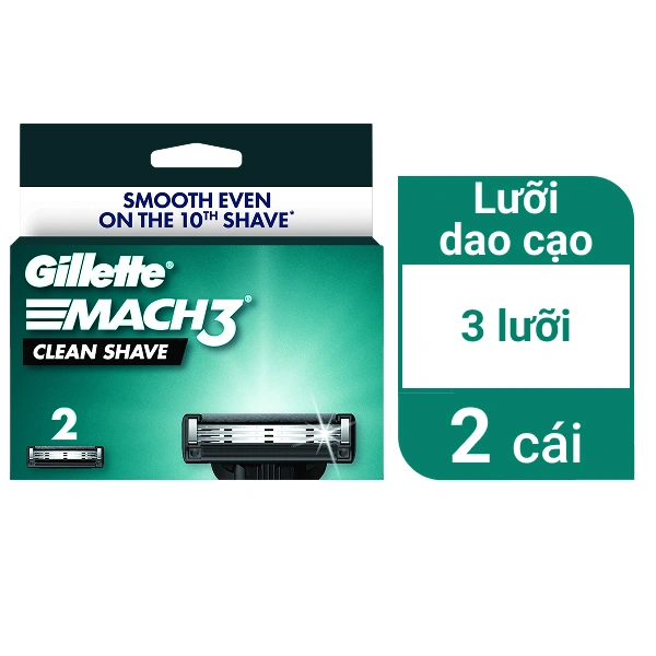 2 cái đầu dao cạo Gillette Mach3 Clean