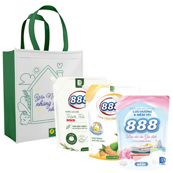Combo nước giặt + rửa chén + lau sàn 888