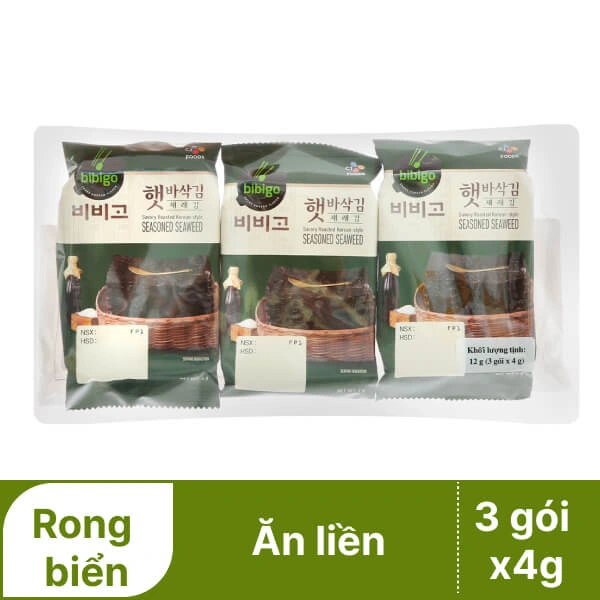 3 gói rong biển Bibigo 4g