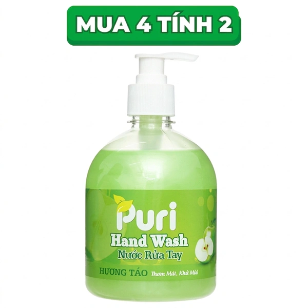 Nước rửa tay Puri táo 500ml