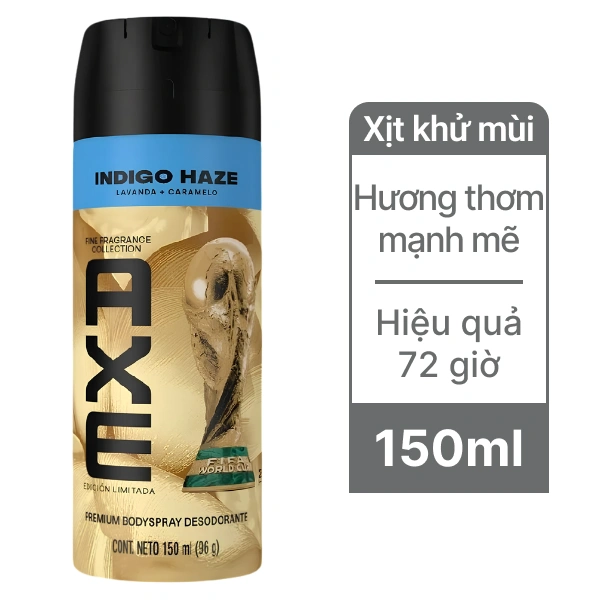 Xịt khử mùi AXE Indigo Haze chai 150ml