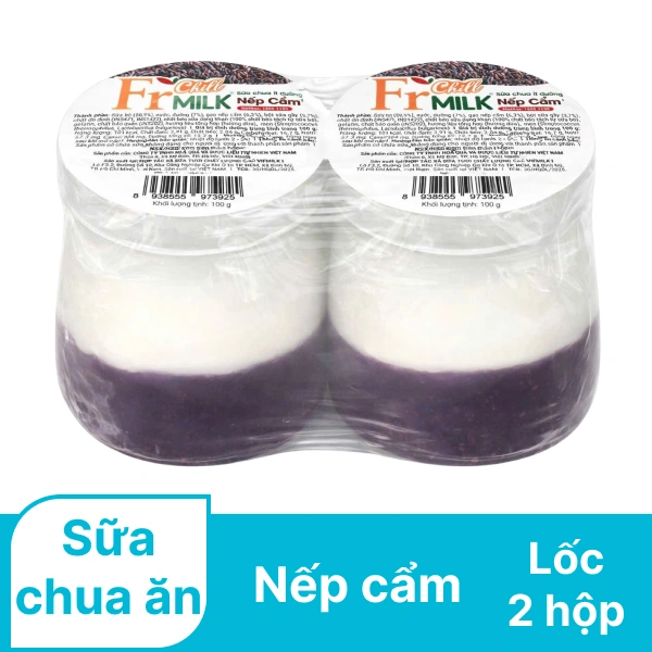 Lốc 2 hũ sữa chua nếp cẩm Fr Chill Milk 100g