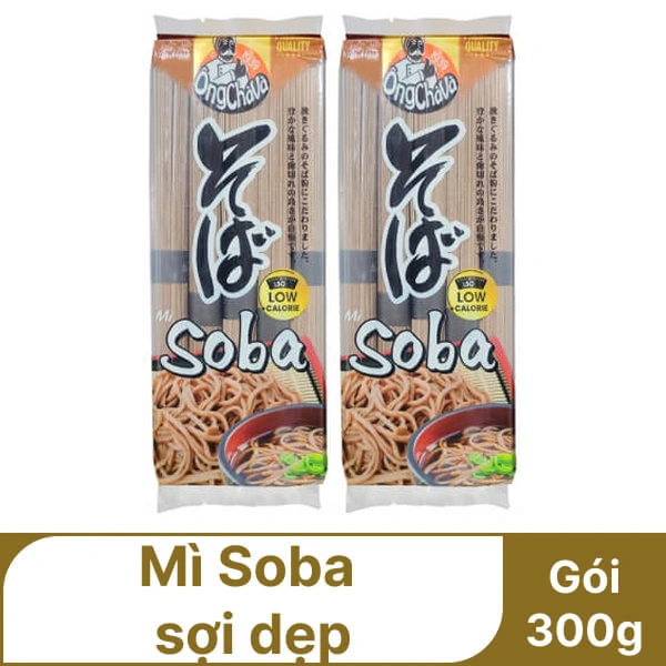 2 gói mì Soba sợi dẹp Ông Chà Và 300g