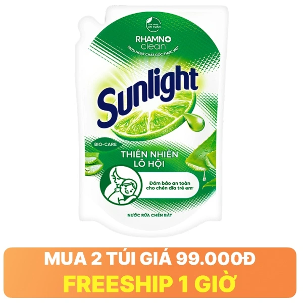 Nước rửa chén Sunlight lô hội 1.9 lít