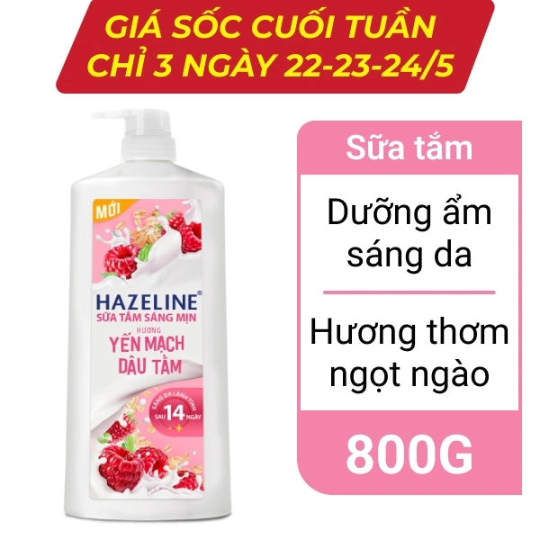 Sữa tắm Hazeline yến mạch dâu tằm 800g