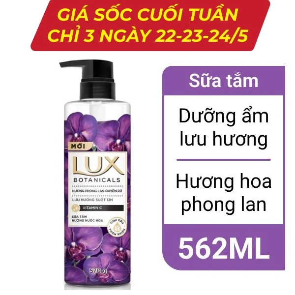 Sữa tắm Lux Botanicals phong lan 562ml