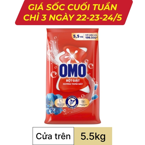 Bột giặt OMO sạch bẩn khử mùi 5.5kg