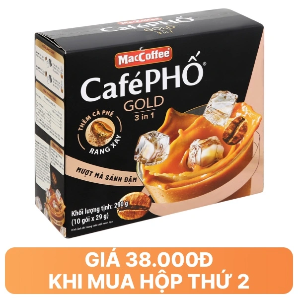 Cà phê MacCoffee Café Phố Gold 3in1 290g