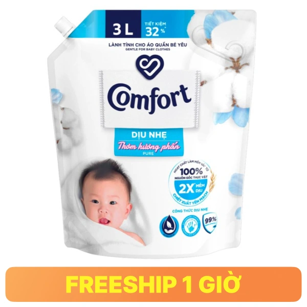 Nước xả cho bé Comfort dịu nhẹ túi 3 lít