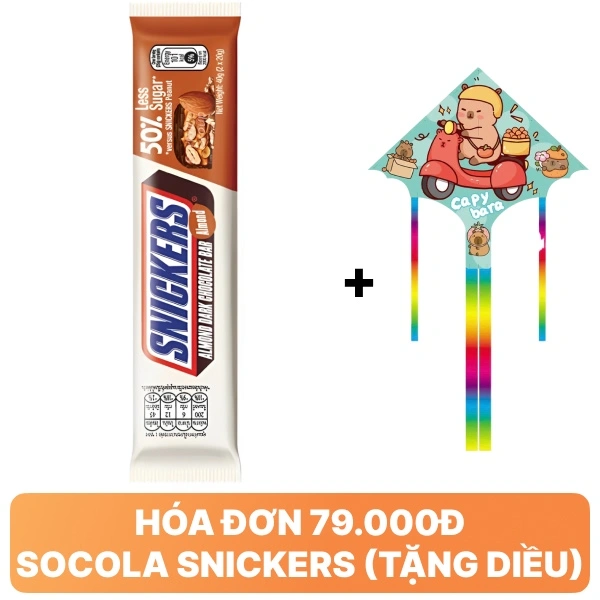 Kẹo socola đen hạnh nhân Snickers 40g