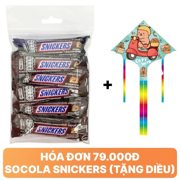 Kẹo socola đậu phộng Snickers gói 72g