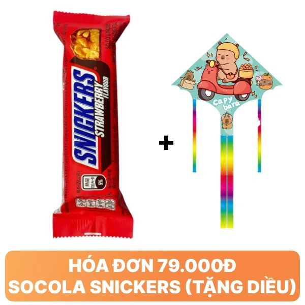 Kẹo socola hạnh nhân nhân đậu phộng vị dâu Snickers