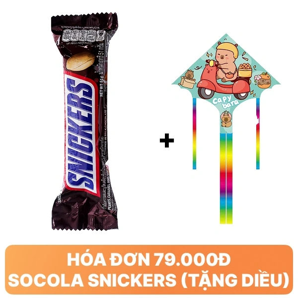Kẹo socola bơ đậu phộng Snickers gói 51g