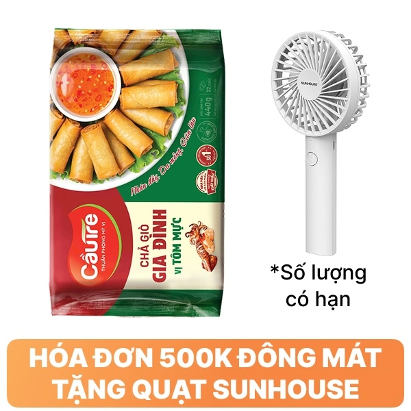 Chả giò gia đình tôm mực Cầu Tre 440g