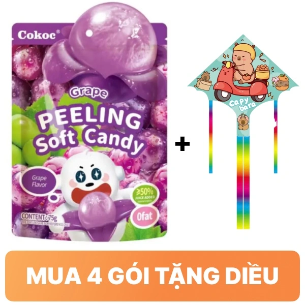 Kẹo dẻo 3d nho lột vỏ Cokoc 75g