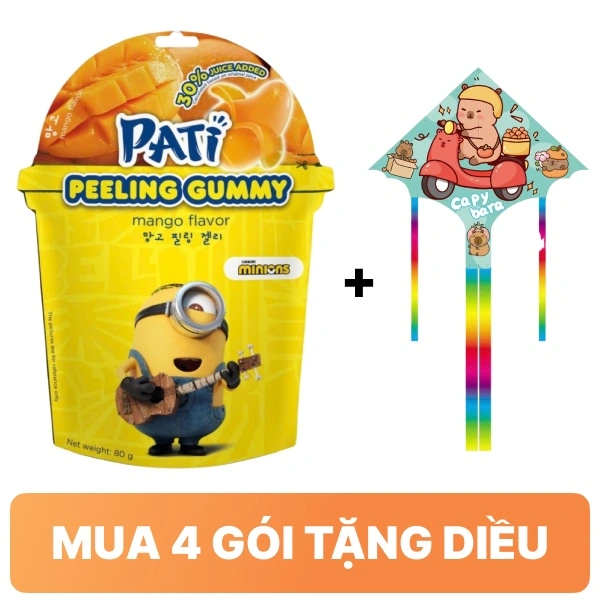Kẹo dẻo lột vỏ vị xoài Pati 80g