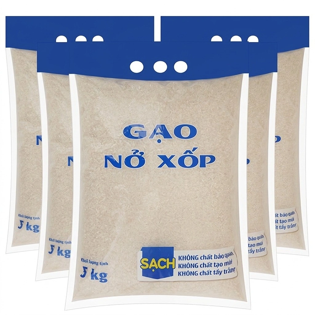Combo 5 túi gạo nở xốp 5kg