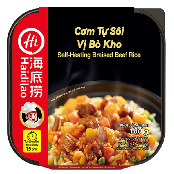 Cơm tự sôi Haidilao vị bò kho hộp 180g