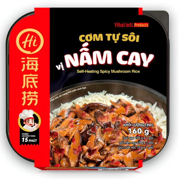Cơm tự sôi Haidilao vị nấm cay hộp 160g