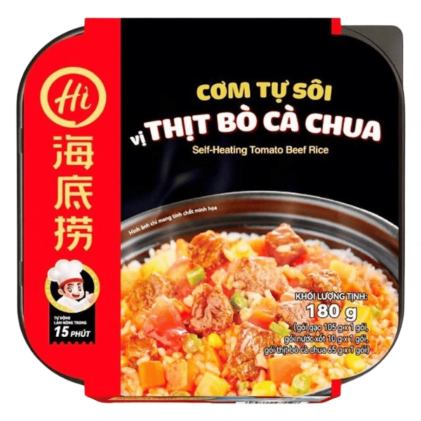 Cơm tự sôi Haidilao vị thịt bò cà chua hộp 180g