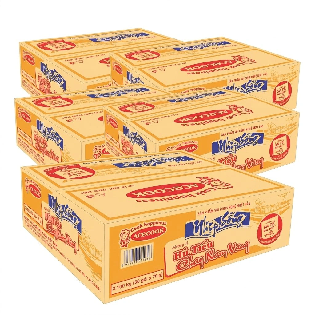 Combo 5 thùng 30 gói hủ tiếu chay Nam Vang Nhịp Sống 70g