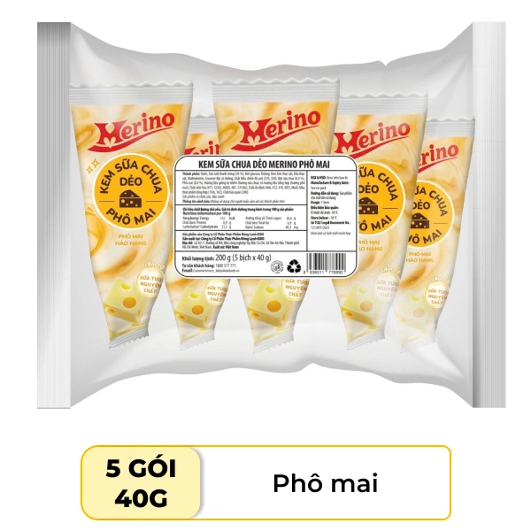 5 gói sữa chua dẻo phô mai Merino 40g