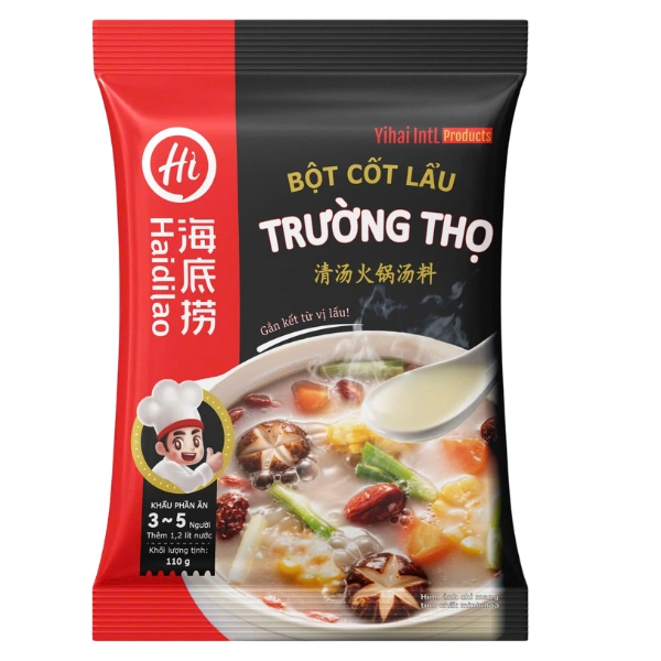 Bột cốt lẩu Haidilao Vị trường thọ gói 110g