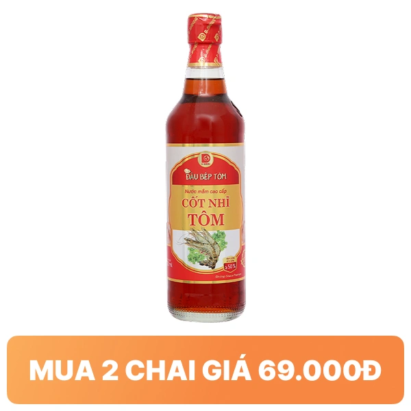 Nước mắm cốt nhĩ tôm Đầu Bếp Tôm 500ml