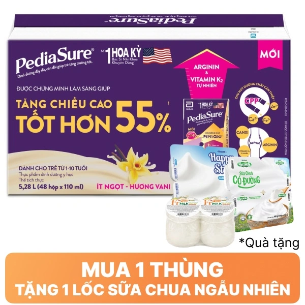 Thùng 48 hộp sữa pha sẵn PediaSure vani 110ml