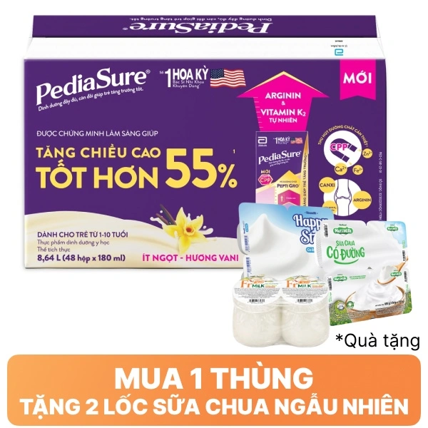 Thùng 48 hộp sữa pha sẵn PediaSure vani 180ml