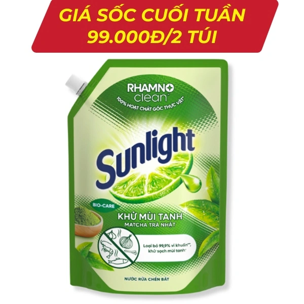 Nước rửa chén Sunlight matcha 1.9 lít