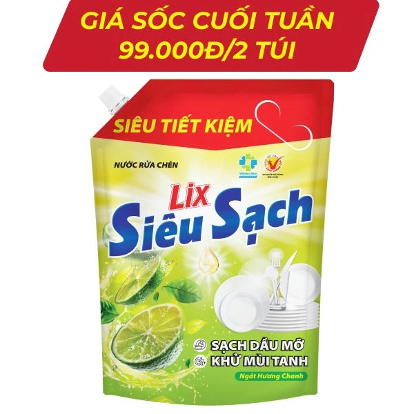 Nước rửa chén Lix chanh 3.13 lít