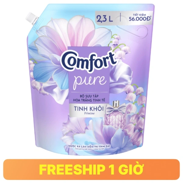 Nước xả vải Comfort hoa trắng tinh khôi túi 2.3 lít