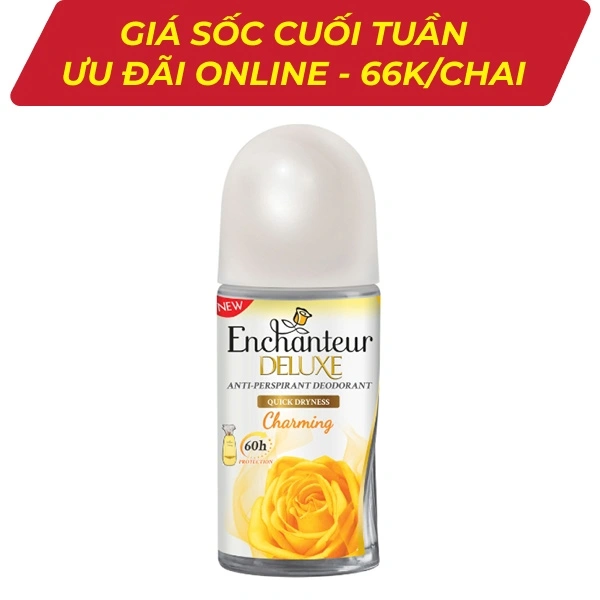 Lăn khử mùi hương nước hoa Enchanteur Deluxe Charming 50ml