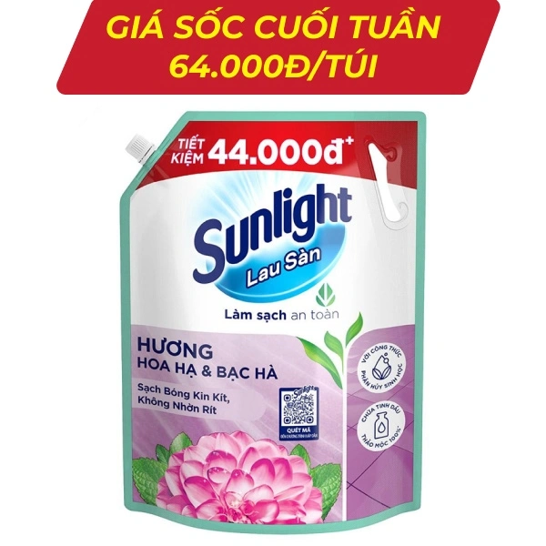 Nước lau sàn Sunlight bạc hà 3.6kg