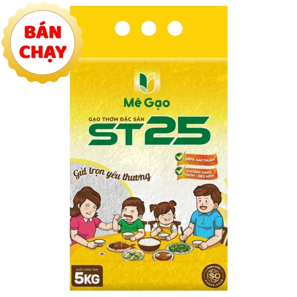 Gạo thơm đặc sản Mê Gạo ST25