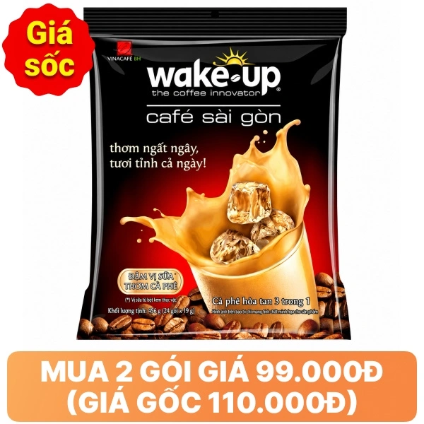 Cà phê sữa Wake Up Café Sài Gòn 456g