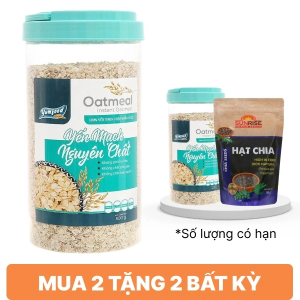Yến mạch nguyên chất Yumfood hũ 800g
