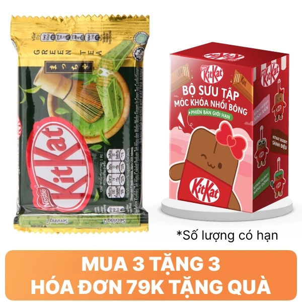 Bánh xốp phủ trà xanh KitKat gói 35g