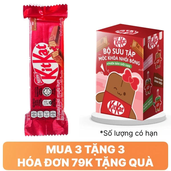 Bánh xốp KitKat phủ socola 17g