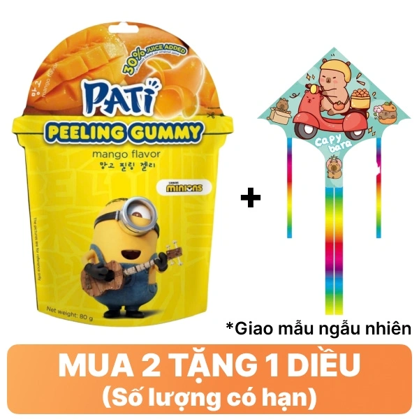 Kẹo dẻo lột vỏ vị xoài Pati 80g