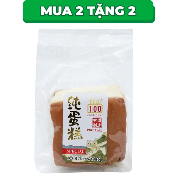 Bánh bông lan tươi vuông GOLD100 gói 120g