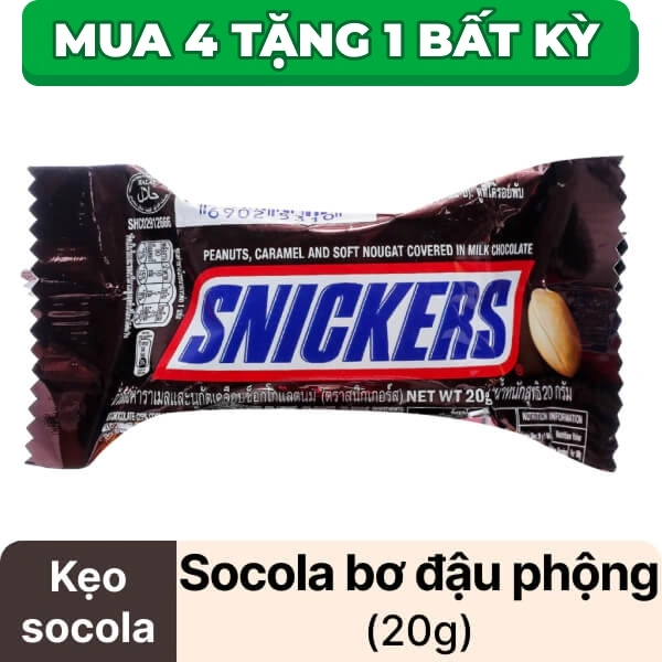 Kẹo socola bơ đậu phộng Snickers gói 20g