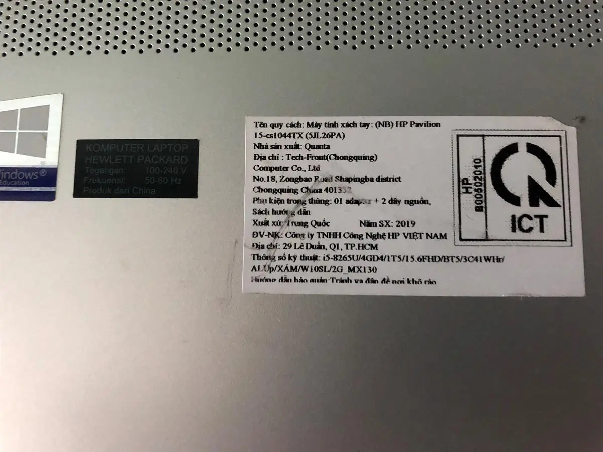 Khách hàng review Laptop HP Pavilion 15 cs1044TX i5 8265U/4GB/1TB/2GB MX130/Win10 (5JL26PA) 1