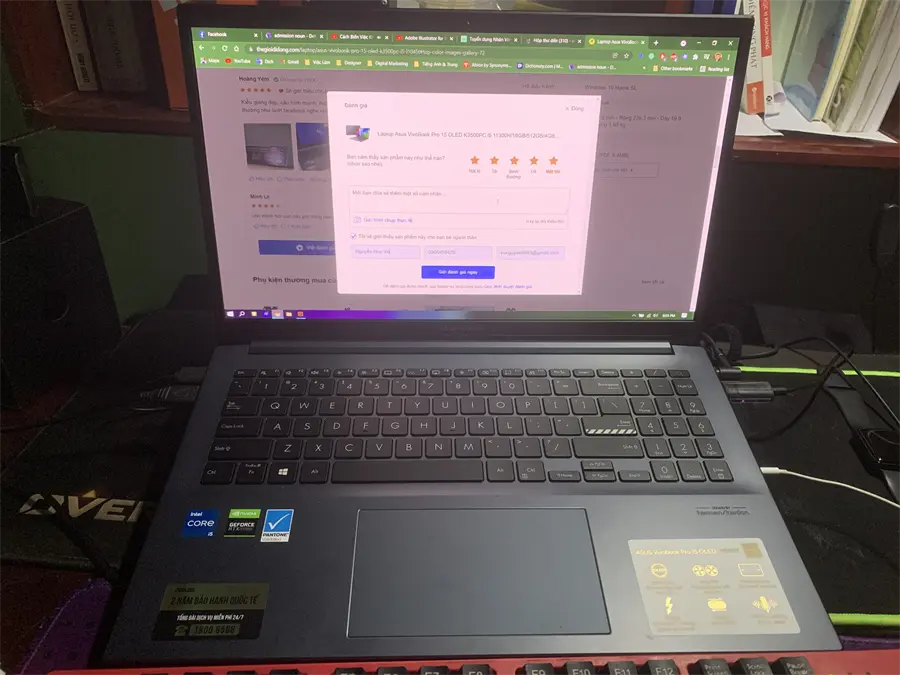 Khách hàng review Laptop Asus VivoBook Pro 15 OLED K3500PC i5 11300H/16GB/512GB/4GB RTX3050/Win10 (L1045T) 1