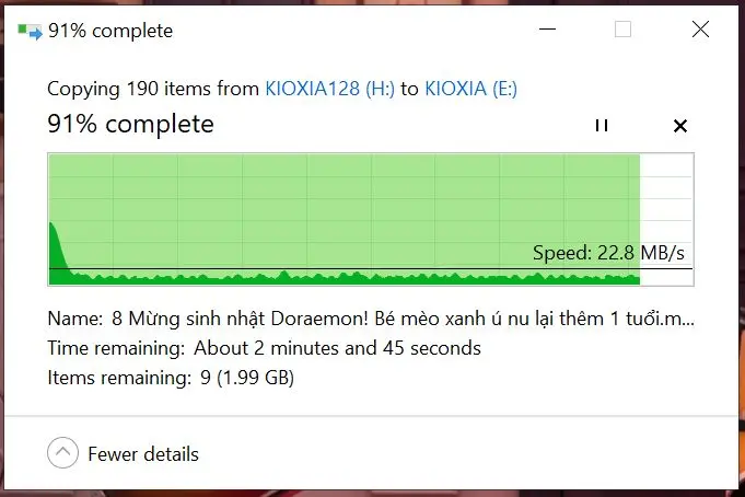 Khách hàng review USB 3.2 128GB Kioxia U366 1
