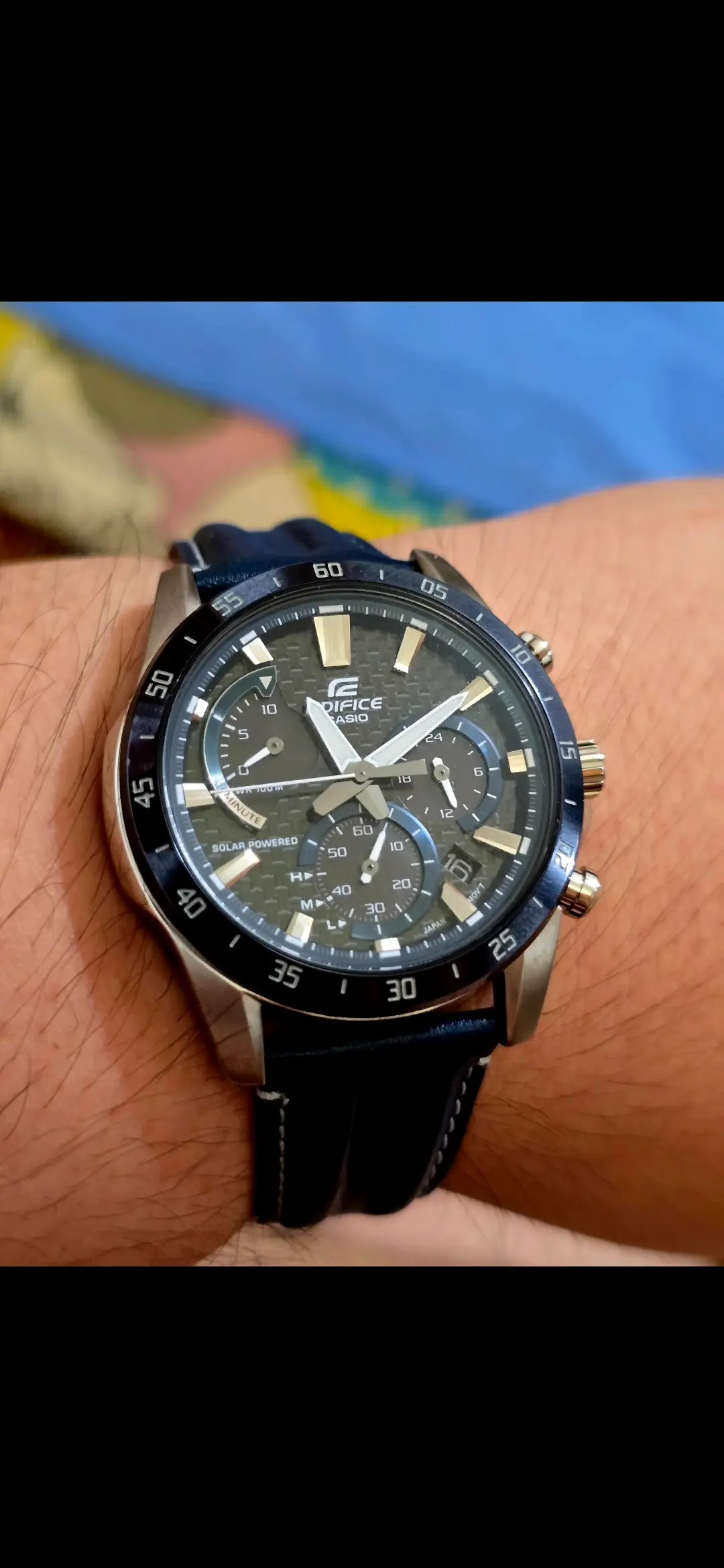 Khách hàng review Đồng hồ EDIFICE CASIO 45 mm Nam EQS-930BL-2AVUDF 1