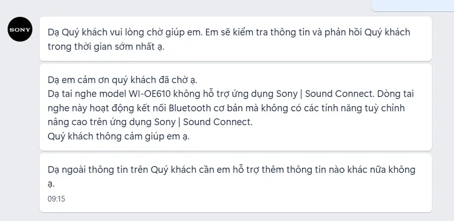Khách hàng review Tai nghe Bluetooth thể thao Sony Float Run WI-OE610 1